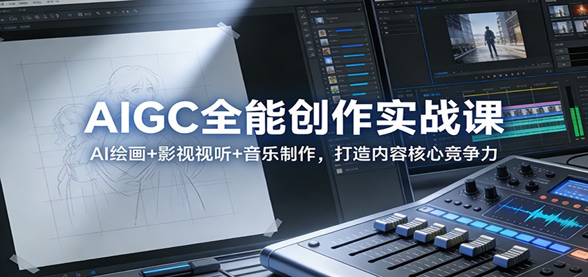 AIGC全能创作实战课：AI绘画+影视视听+音乐制作，打造内容核心竞争力-千寻创业网