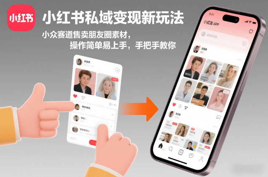 小红书私域变现新玩法，小众赛道售卖朋友圈素材，操作简单易上手，手把手教你-千寻创业网