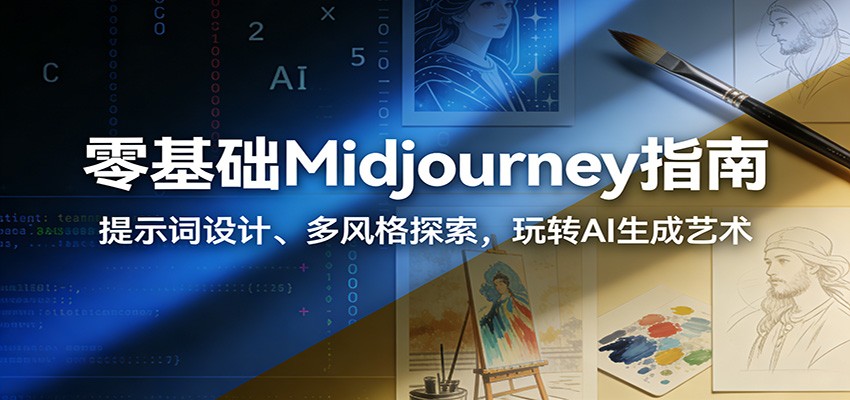 零基础Midjourney指南：提示词设计、多风格探索，玩转AI生成艺术-千寻创业网