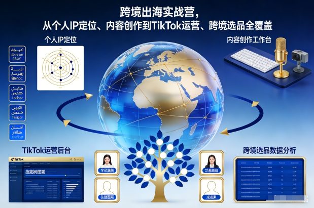 跨境出海实战营，从个人IP定位、内容创作到TikTok运营、跨境选品全覆盖-千寻创业网