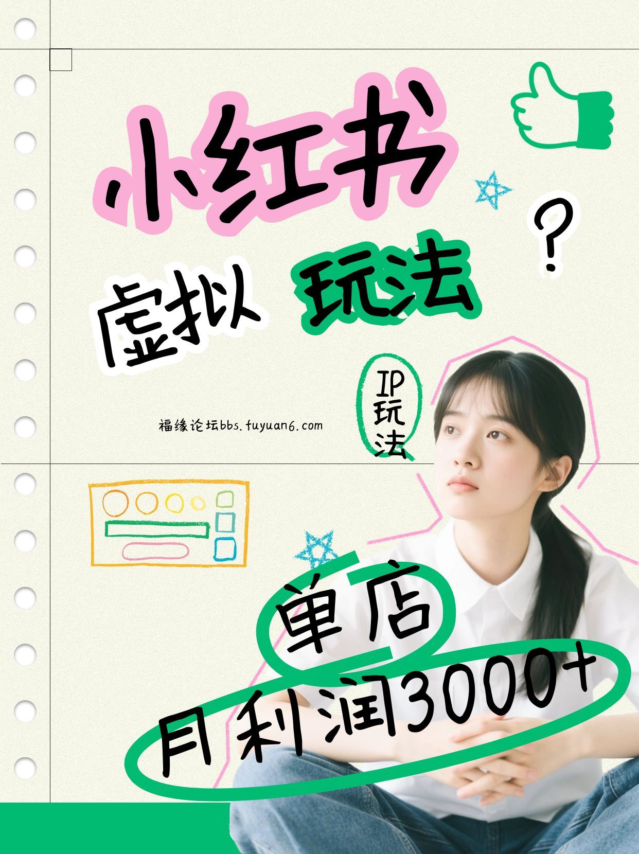小红书虚拟玩法（铺货流和单品玩法），单店月利润3000+，IP打法+原创商品（0违规）-千寻创业网
