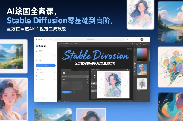 AI绘画全案课，Stable Diffusion零基础到高阶，全方位掌握AIGC视觉生成技能-千寻创业网