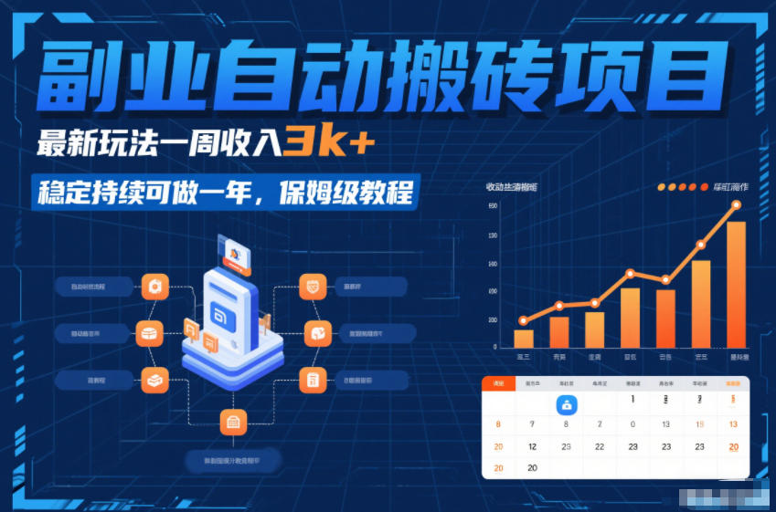 副业自动搬砖项目，最新玩法一周收入3k+，稳定持续可做一年，保姆级教程【揭秘】-千寻创业网