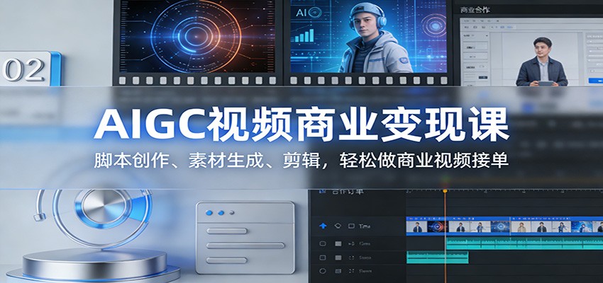 AIGC视频商业变现课：脚本创作、素材生成、剪辑，轻松做商业视频接单-千寻创业网