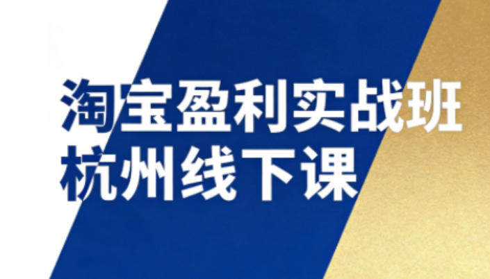 淘宝盈利实战班杭州线下课12月26-28日（音频+字幕），帮你掌握SOP流程+12门核心技术-千寻创业网