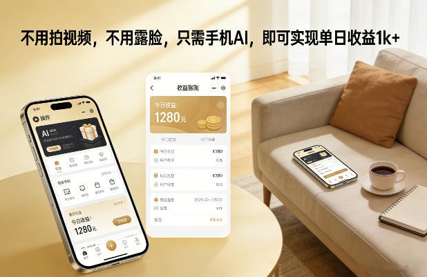 不用拍视频，不用露脸，只需手机AI，即可实现单日收益1k+【揭秘】-千寻创业网