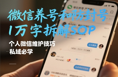 微信养号和防封号1万字拆解SOP，个人微信维护技巧，私域必学【文档】-千寻创业网