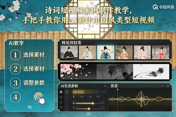 古诗词短视频案例制作教学，手把手教你用AI制作中国风类型短视频-千寻创业网