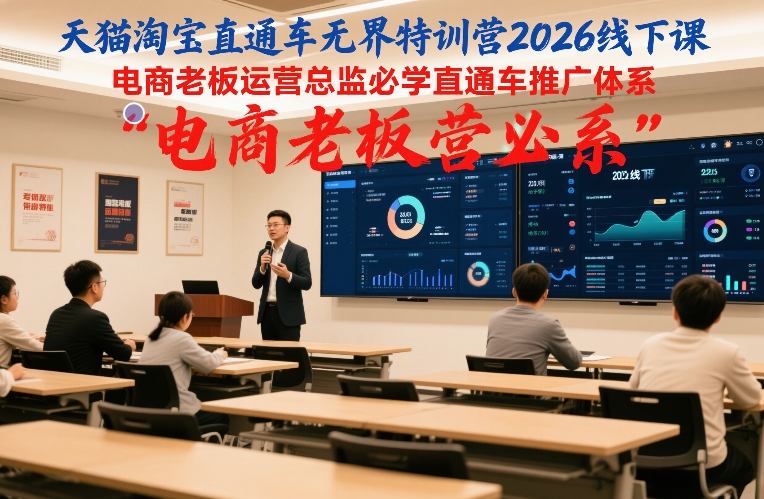 天猫淘宝直通车无界特训营2026线下课，电商老板运营总监必学直通车推广体系-千寻创业网
