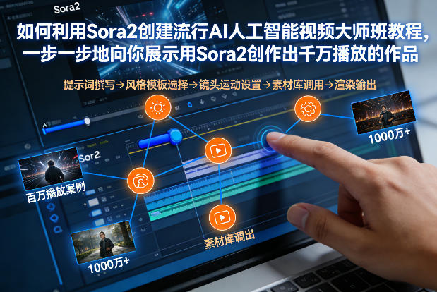 如何利用Sora2创建流行AI人工智能视频大师班，一步一步地向你展示用Sora2创作出千万播放的作品-千寻创业网