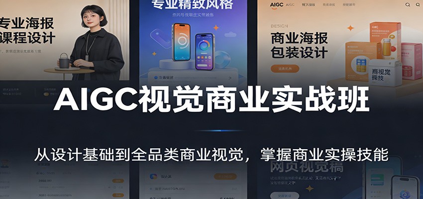 AIGC视觉商业实战班:从设计基础到全品类商业视觉,掌握商业实操技能-千寻创业网