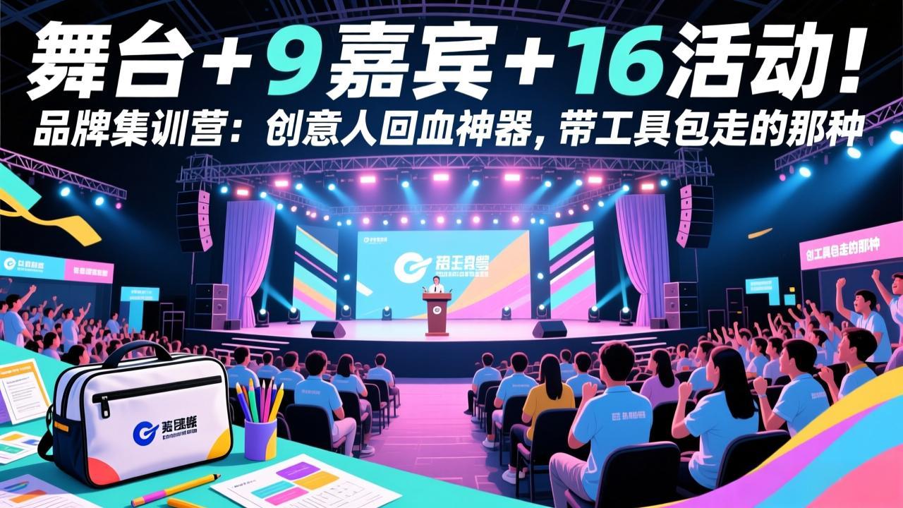 （17413期）舞台 + 9 嘉宾 + 16 活动！品牌集训营：创意人回血神器，带工具包走的那种-千寻创业网