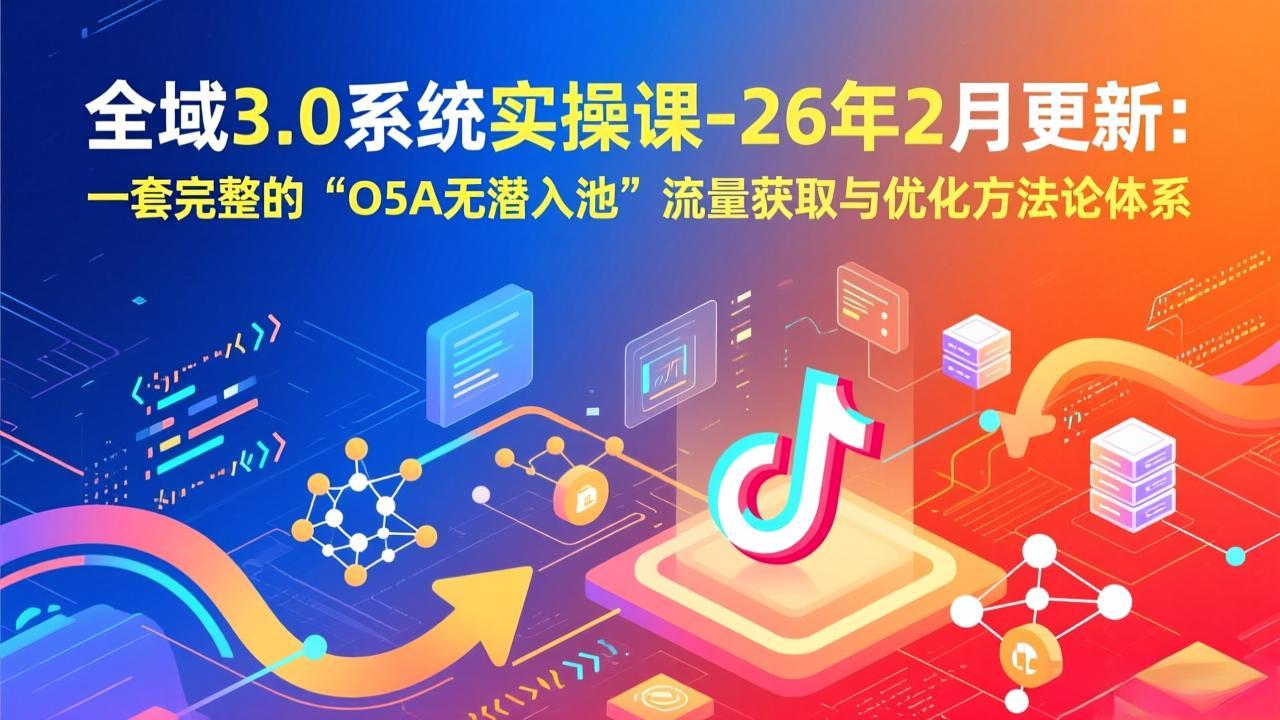 （17364期）全域3.0系统实操课-26年2月更新：一套完整的“O5A无潜入池”流量获取与优化方法论体系-千寻创业网