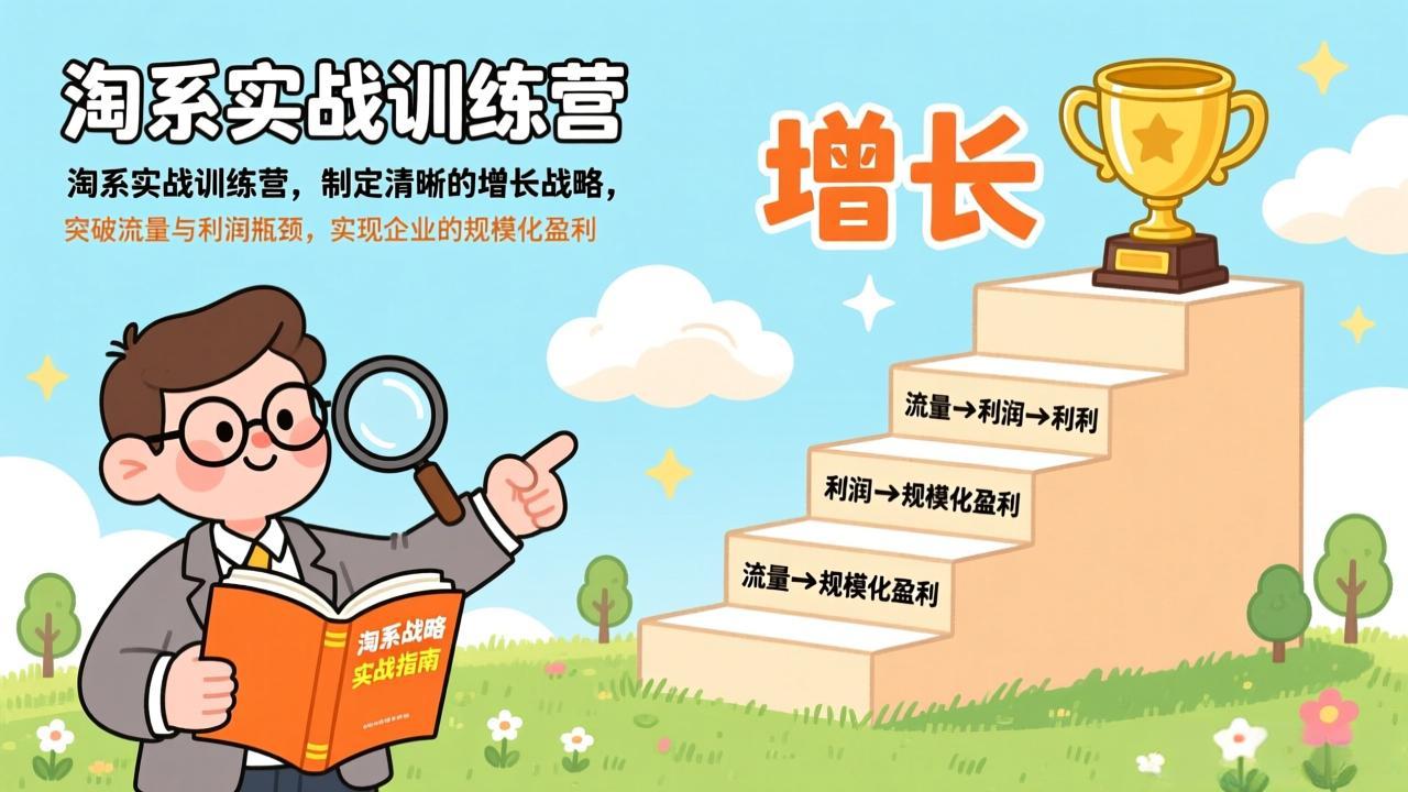 （17281期）淘系实战训练营，制定清晰的增长战略，突破流量与利润瓶颈，实现企业的规模化盈利-千寻创业网