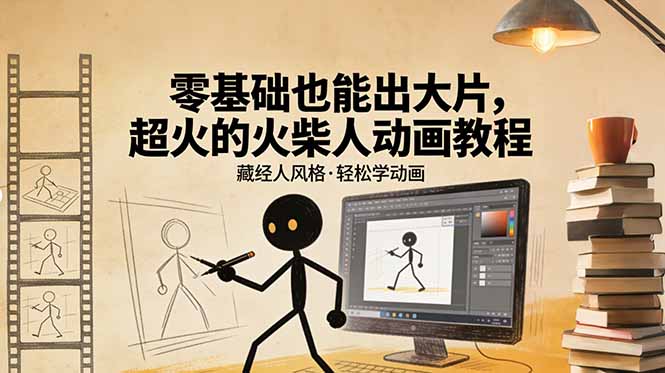 （17464期）零基础也能出大片，超火的火柴人动画教程（藏经人风格）-千寻创业网