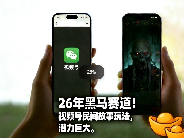 26年黑马赛道，视频号民间故事类玩法，潜力巨大，每日收益超5张-千寻创业网