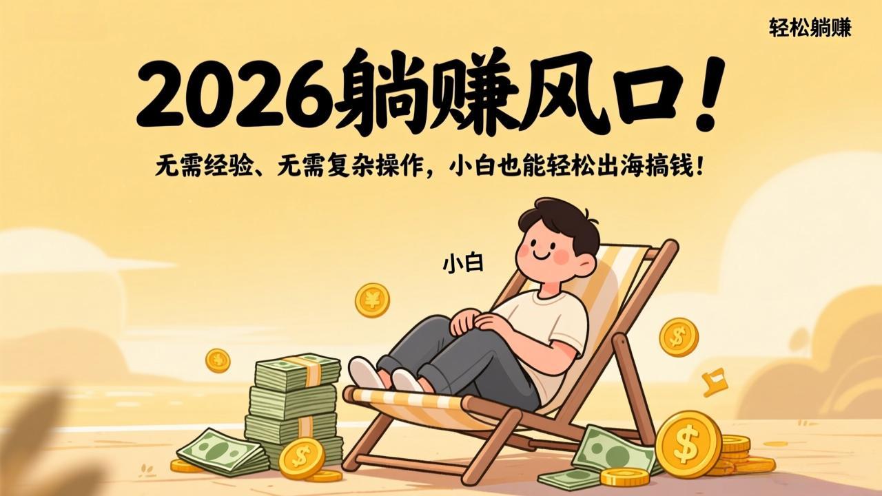 （17436期）2026躺赚风口！无需经验、无需复杂操作，小白也能轻松出海搞钱！-千寻创业网