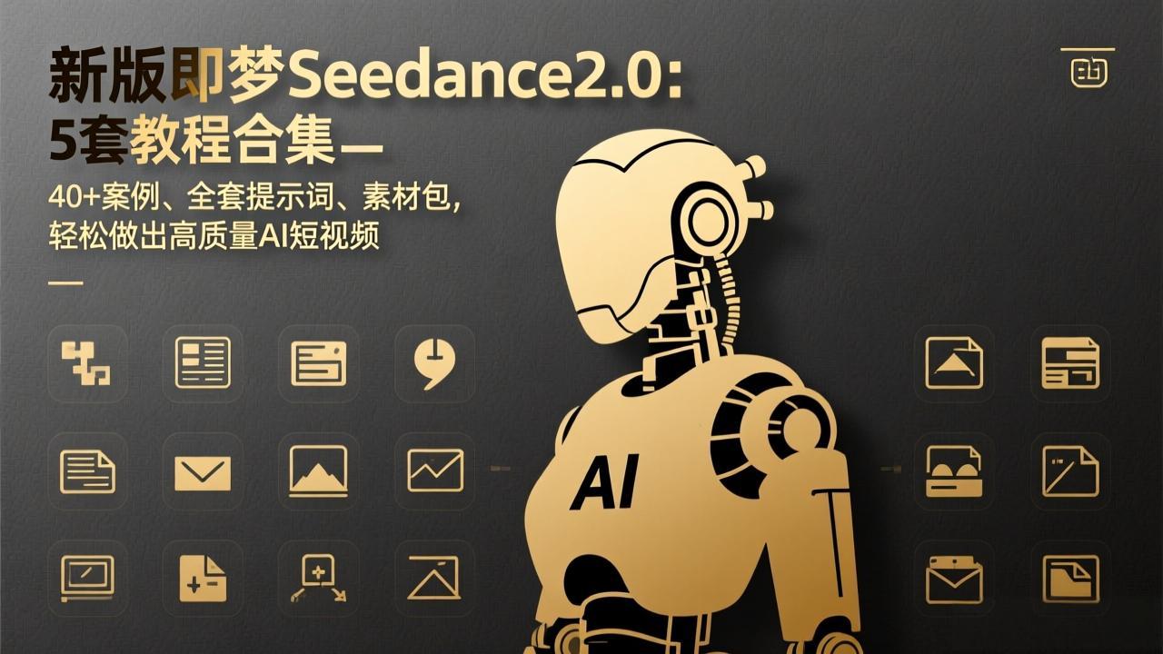 （17398期）新版即梦Seedance2.0：5套教程合集，40+案例、全套提示词、素材包，轻松做出高质量AI短视频-千寻创业网