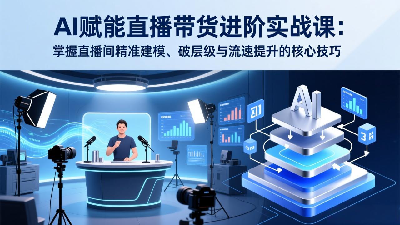 （17405期）AI赋能直播带货进阶实战课：掌握直播间精准建模、破层级与流速提升的核心技巧-千寻创业网