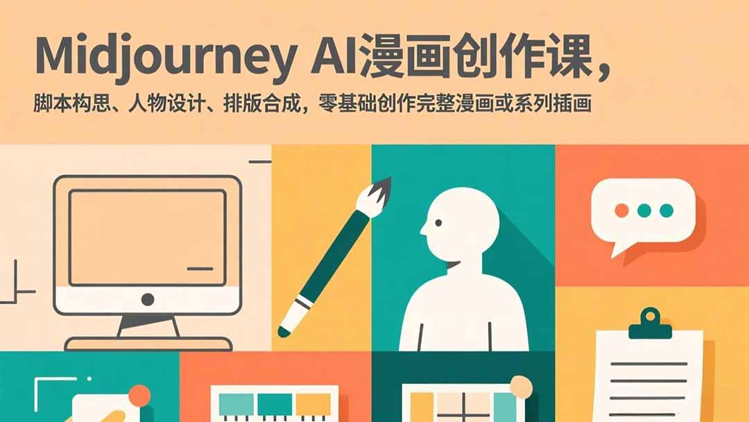 （17299期）Midjourney AI漫画创作课，脚本构思、人物设计、排版合成，零基础创作完整漫画或系列插画-千寻创业网