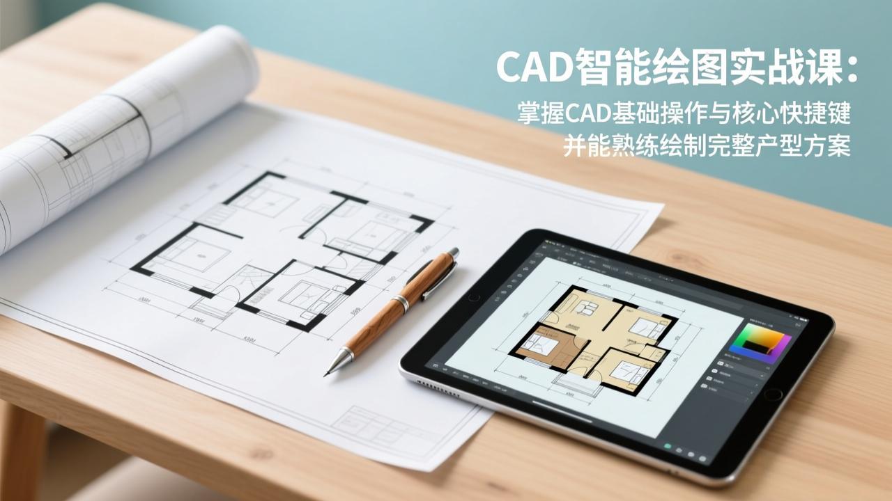 （17348期）CAD智能绘图实战课：掌握CAD基础操作与核心快捷键，并能熟练绘制完整户型方案-千寻创业网