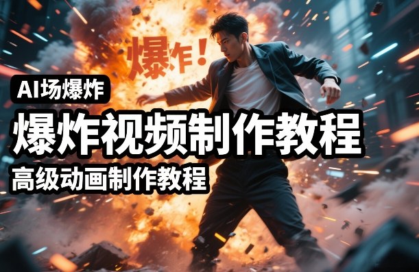 AI场景爆炸视频制作教程,利用人物实拍视频制作出高级的动画特效-千寻创业网