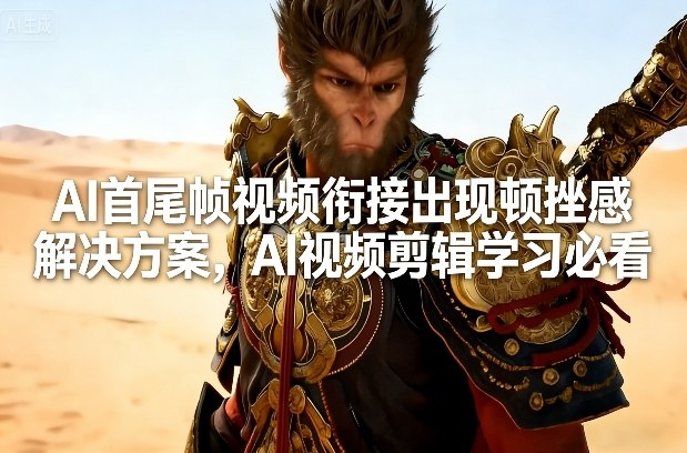 AI首尾帧视频衔接出现顿挫感解决方案,AI视频剪辑学习必看-千寻创业网