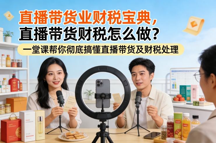 直播带货业财税宝典，直播带货财税怎么做？一堂课帮你彻底搞懂直播带货及财税处理-千寻创业网