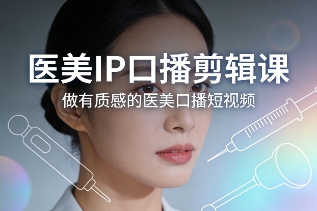 医美IP口播剪辑课，做有质感的医美口播短视频-千寻创业网