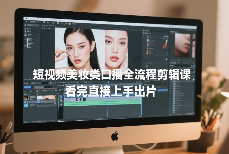 短视频美妆类口播全流程剪辑课,看完直接上手出片-千寻创业网