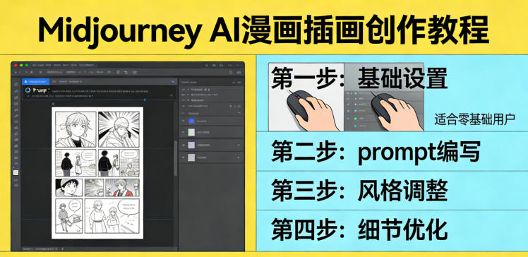 利用Midjourney AI人工智能轻松创作漫画插画教程，零基础创作完整漫画插画-千寻创业网
