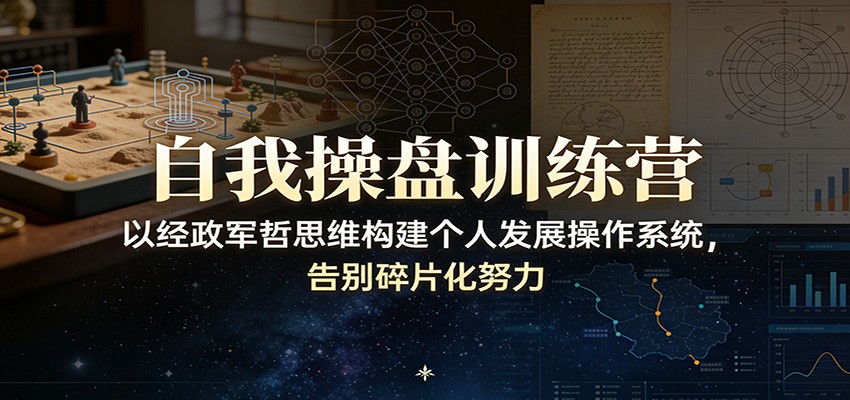 自我操盘训练营:以经政军哲思维构建个人发展操作系统,告别碎片化努力-千寻创业网