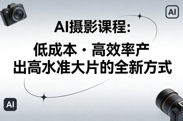 AI摄影课程，低成本高效率产出高水准大片的全新方式-千寻创业网