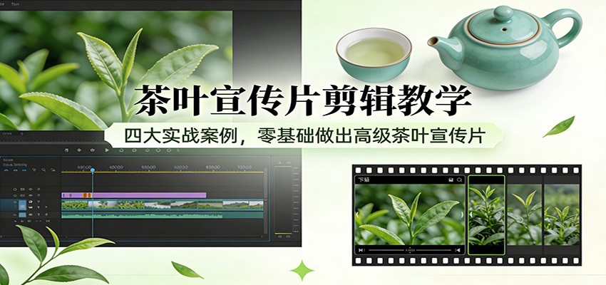 茶叶宣传片剪辑教学：四大实战案例，零基础做出高级茶叶宣传片-千寻创业网