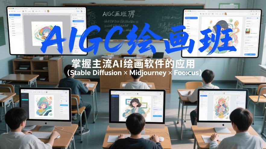 AIGC绘画班，掌握主流Ai绘画软件的应用（Stable Diffusion x Midjourney x Fooocus）-千寻创业网