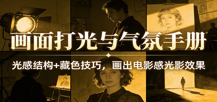 画面打光与气氛手册：光感结构+藏色技巧，画出电影感光影效果-千寻创业网