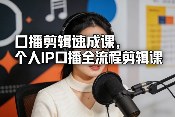 口播剪辑速成课，个人IP口播全流程剪辑课-千寻创业网