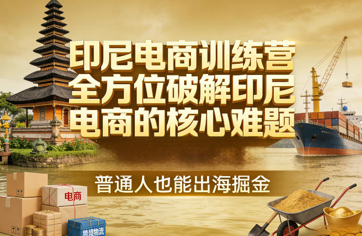 印尼电商训练营，全方位破解印尼电商的核心难题，普通人也能出海掘金-千寻创业网