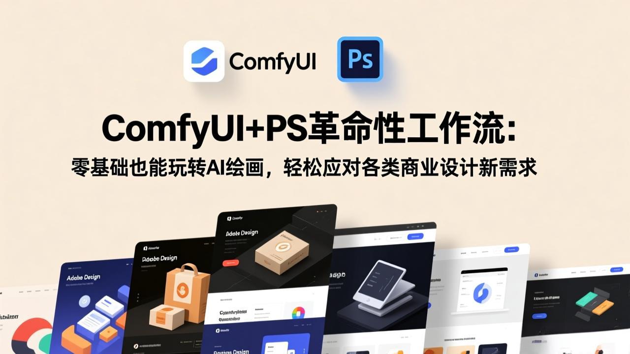 （17512期）ComfyUI+PS革命性工作流：零基础也能玩转AI绘画，轻松应对各类商业设计新需求-千寻创业网