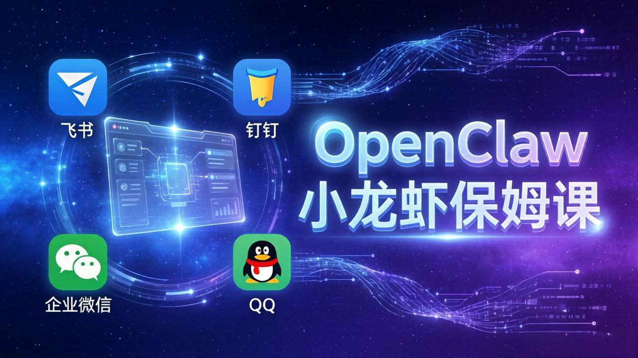 （17614期）OpenClaw小龙虾保姆课： Windows/macOS/Linux/Docker全系统安装，飞书+钉钉+企业微信+QQ 全接入-千寻创业网