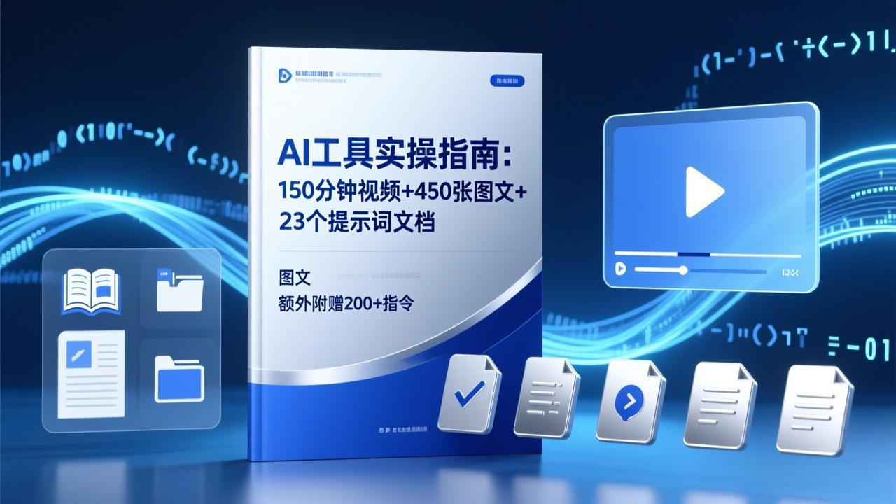 （17504期）AI工具实操指南：150分钟视频+450张图文+23个提示词文档，额外附赠200+指令-千寻创业网