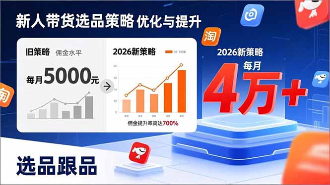 （17480期）新人带货别瞎选品！这套2026全新选品跟品策略，让我的佣金从0做到每月4万+-千寻创业网