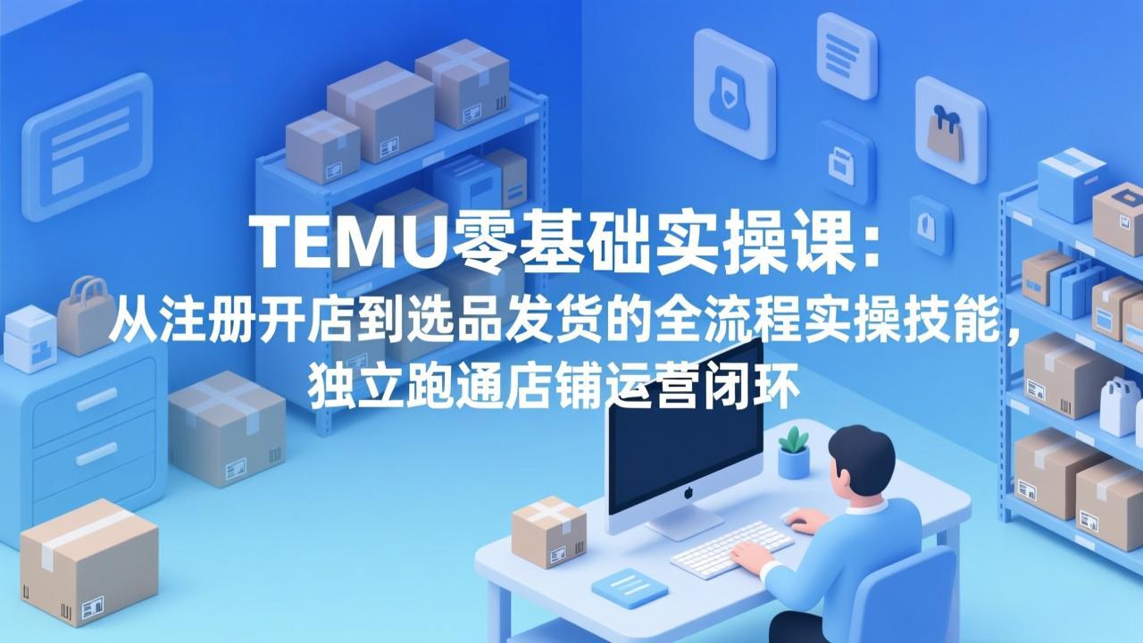 （17568期）TEMU零基础实操课：从注册开店到选品发货的全流程实操技能，独立跑通店铺运营闭环-千寻创业网