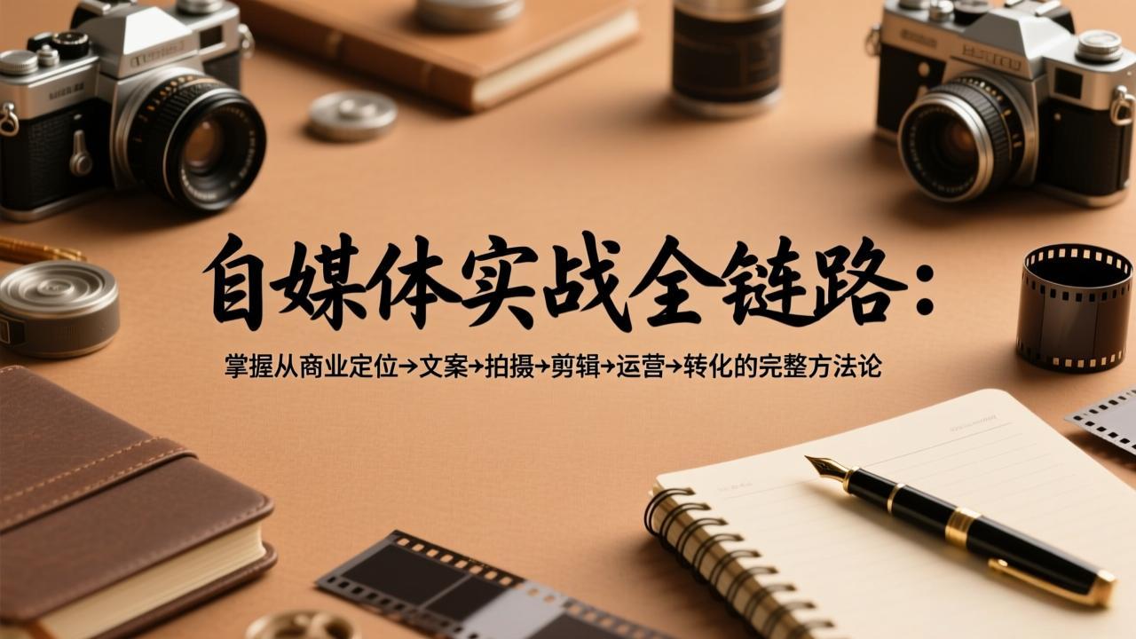 （17586期）自媒体实战全链路：掌握从商业定位→文案→拍摄→剪辑→运营→转化的完整方法论-千寻创业网