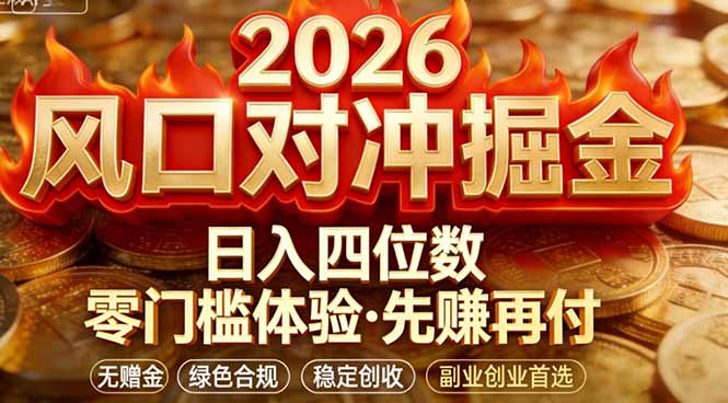 （17631期）2026美金对冲套利，无赠金对冲策略保驾护航，低门槛易上手实操。单人单日收益2000+-千寻创业网