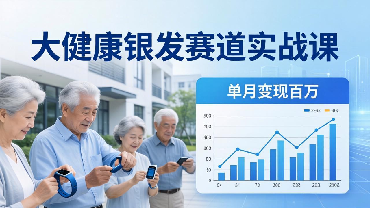 （17754期）大健康银发赛道实战课：拆解视频号线索型 IP 单月变现百万逻辑，教你精准获客高效变现-千寻创业网