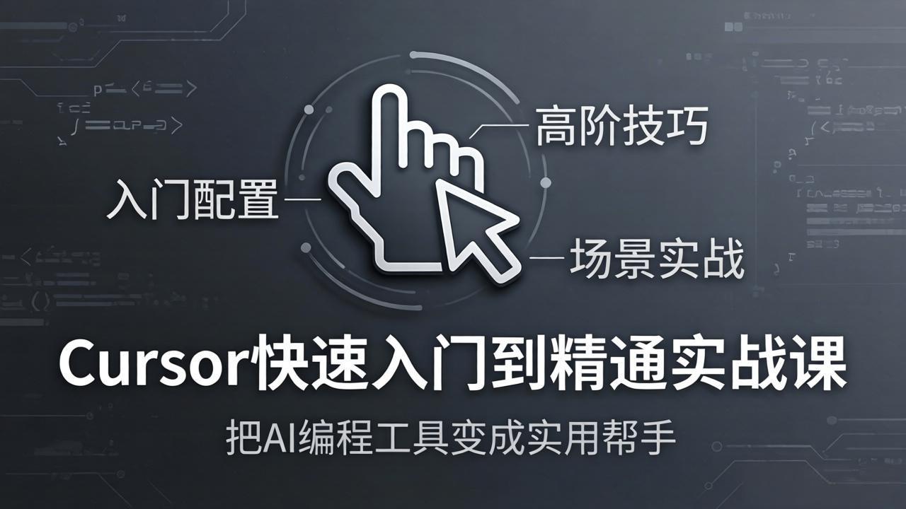 （17794期）Cursor快速入门到精通实战课：入门配置+高阶技巧+场景实战，把AI编程工具变成实用帮手-千寻创业网