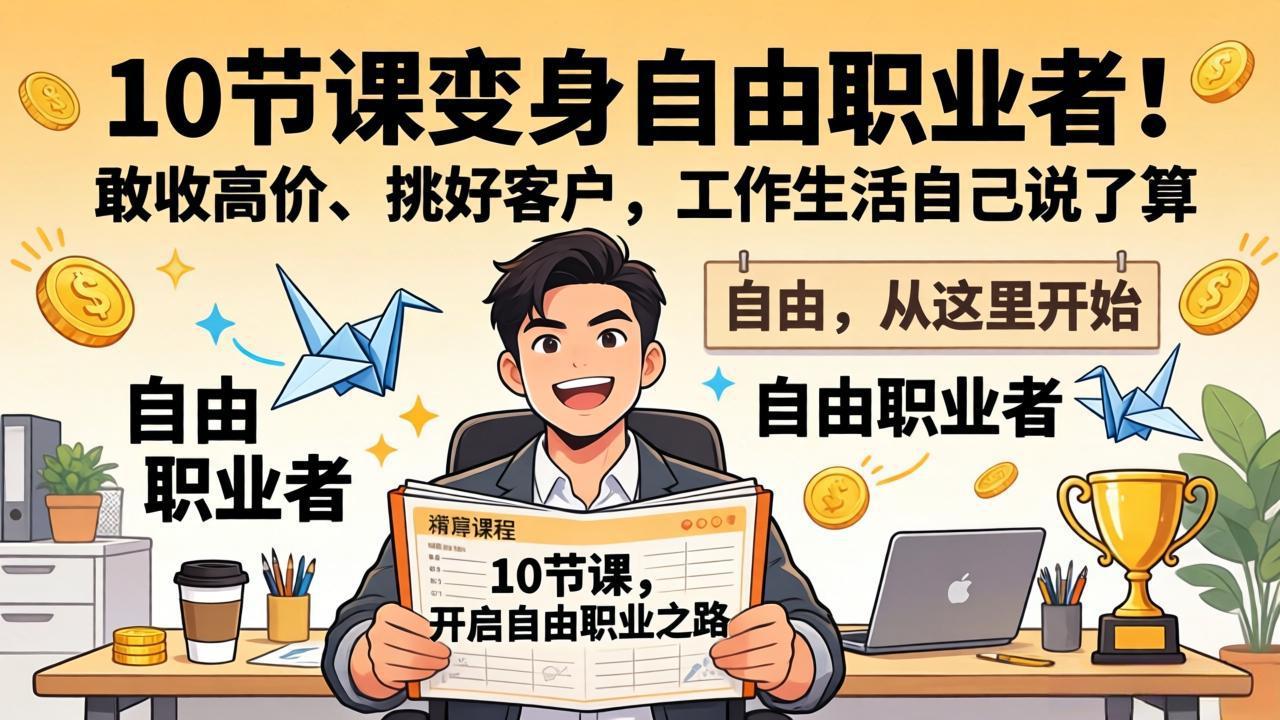 （17663期）10 节课变身自由职业者！敢收高价、挑好客户，工作生活自己说了算-千寻创业网