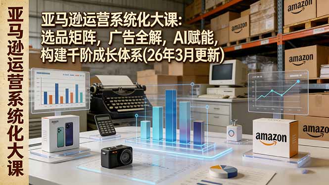 （17622期）亚马逊运营系统化大课：选品矩阵，广告全解，AI赋能，构建千阶成长体系(26年3月更新)-千寻创业网