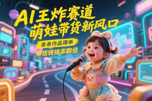 AI王炸赛道，萌娃带货新风口，条条作品爆单，带货转换率翻倍，核心逻辑拆解-千寻创业网